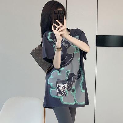 Summer Round Neck 3D Cartoon Printed Top Fashionable Casual Short Sleeved Women's T-shirts