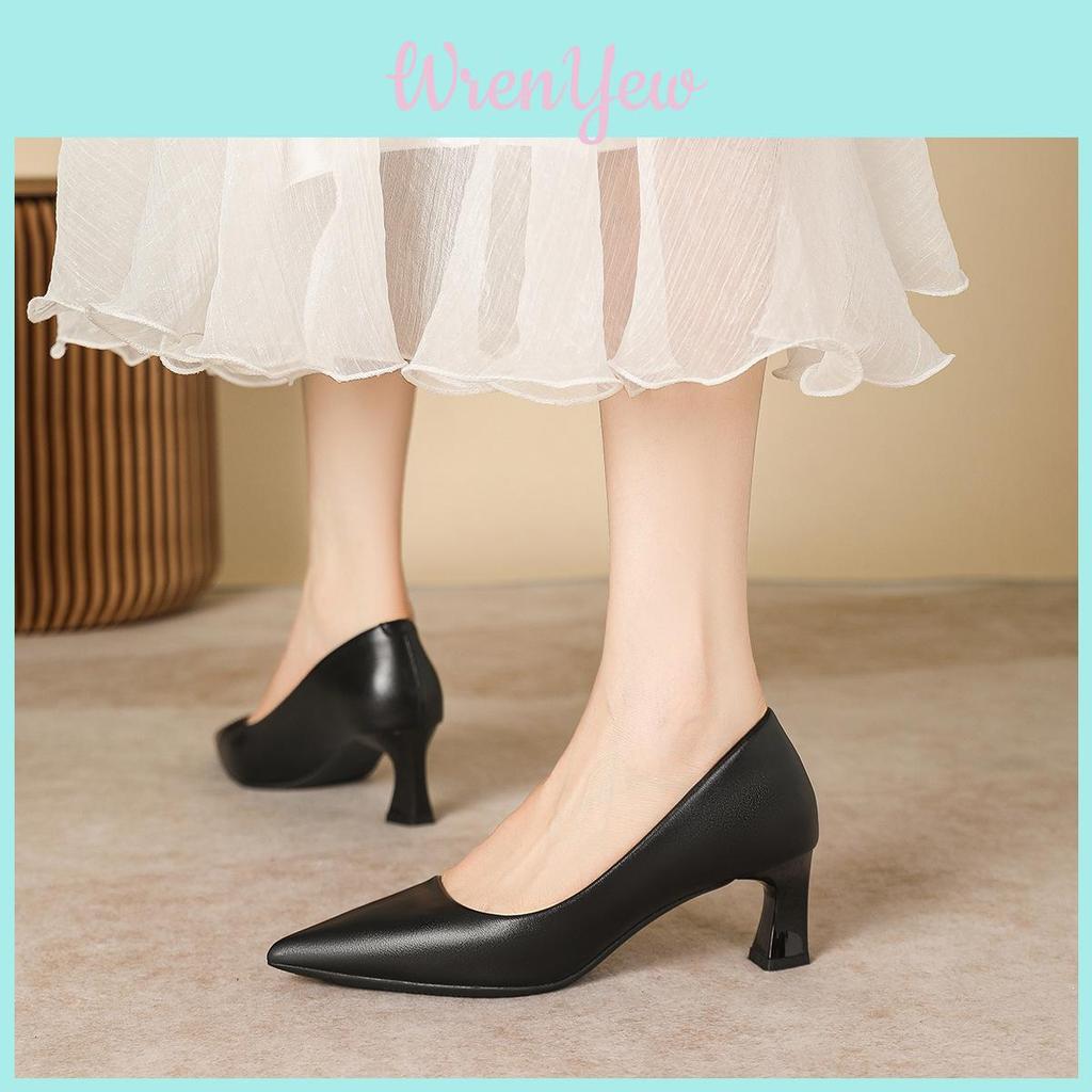High Heel Court Shoes For Women With Superfiber Material For Work And Casual Wear