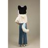 Testa Coda Fursuit Cane Husky Blu per Adulti Costume Mascotte Cartone Animato Accessori Halloween Natale Carnevale Festa in Maschera Oggetti di Scena