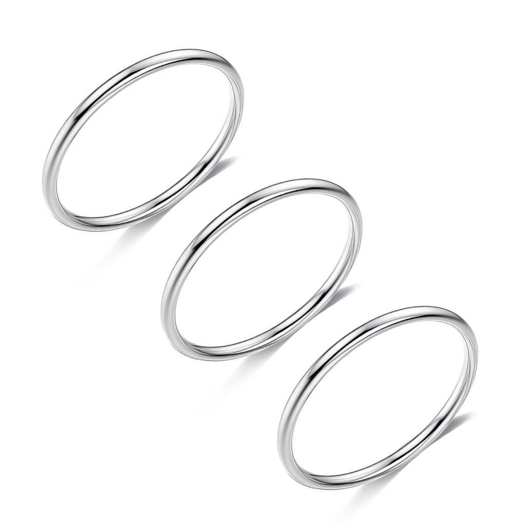 14K Ultra-Thin Polished Unisex Couple Ring with Vacuum Plating