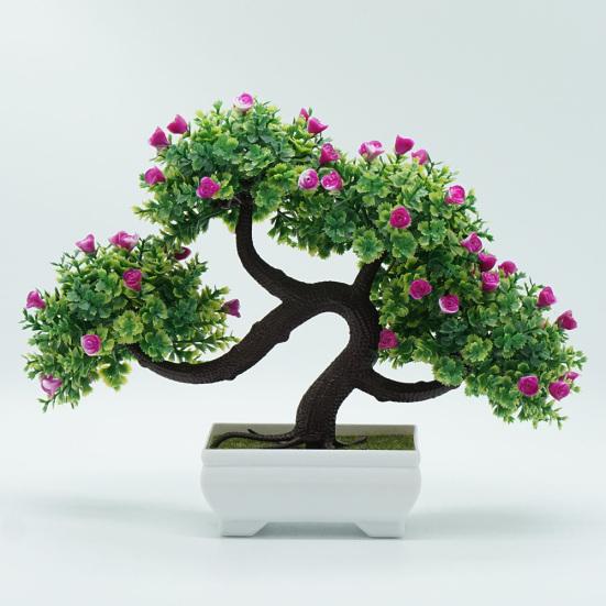 Artificial Flower Tree Plant Potted Bonsai Wedding Party Desktop Furniture Decor