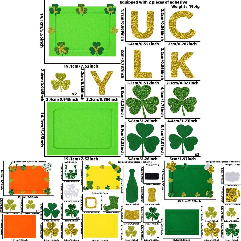 Diy Colorful Irish Photo Frame Set In Orange Yellow Green Shades Perfect For St Patricks Day Festivities And Decor Home