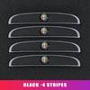 4PCS Car Mirror Sticker Door Side Anti Collision Strip Decals For Alfa Romeo 159 Giulietta Giulia 147 Mito 156 159 166 GT ZO0