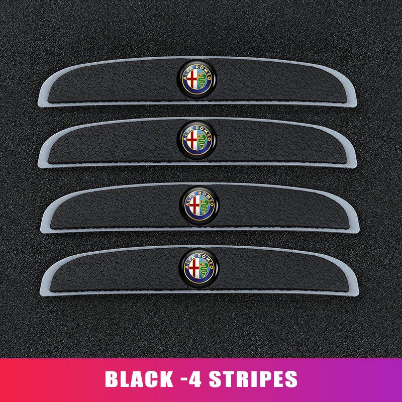 4PCS Car Mirror Sticker Door Side Anti Collision Strip Decals For Alfa Romeo 159 Giulietta Giulia 147 Mito 156 159 166 GT ZO0
