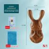 1Pcs Body Meridian Massage Comb Sandalwood Widen Tooth Comb Acupuncture Therapy Blood Circulation Animal Shape With Acupoint Map