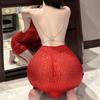Women's Pajamas Hot Lingerie Sequin Design Backless Super Sexy Mini Club Nightgown Women