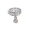 Light Luxury High-End Zircon Pendant Ring, Female Cold Wind Niche Design Fashion Personality Open Index Finger Ring