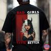 BAD GIRLS TASTE BETTER Black&White Devil Girl Print Men's T-Shirt