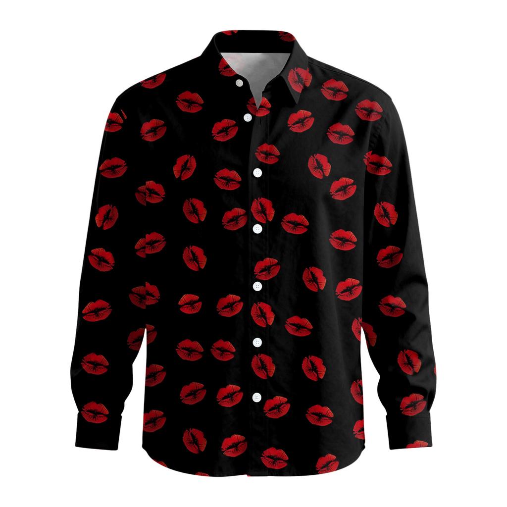 Camicia Casual da Uomo a Bottoni Manica Lunga