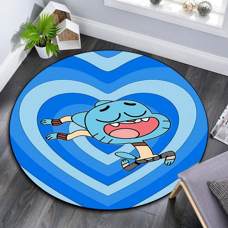 Gumball pattern round rug,Carpet Rug for Living Room Bedroom Playroom ,Non-slip Floor Mat,Holiday Gifts and Birthday Gifts.