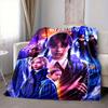 1Pc Wednesday Addams Family Flannel Blanket, Soft And Comfortable, Casual Warm, Camping Travel, Christmas, Halloween Xmas Gift L1207