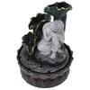 Sitting Sleeping Buddha Statue Water LED Fountain Ornaments for Home Office Desktop DecorEU Plug