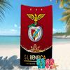 Strandtuch mit Muster von Sport Lisboa e Benfica - weich, saugfähig, maschinenwaschbar, leicht & modern, zum Schwimmen, Reiseutensilien