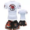 MMA Boxing T-Shirt With Tiger Head Print Mens Short Sleeve Gym Training Top Fitness Muay Thai Practice
