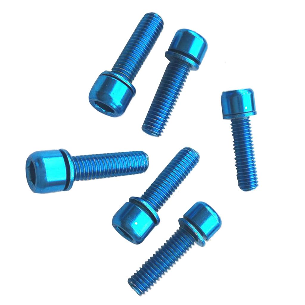 Set of 18Pcs, Cycling Bike Screws M5 x 18 Carbon Steel Bicycle Disc Brake Caliper Bolts (6 6 Gold +