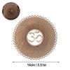 Symbole Naturel Bois Chakra Fleur de vie Tapis Énergétique Bord Arrondi Cercles Sculptés Sous-verre Pour Ensemble Pierre Cristal Décor Mural Cuisine