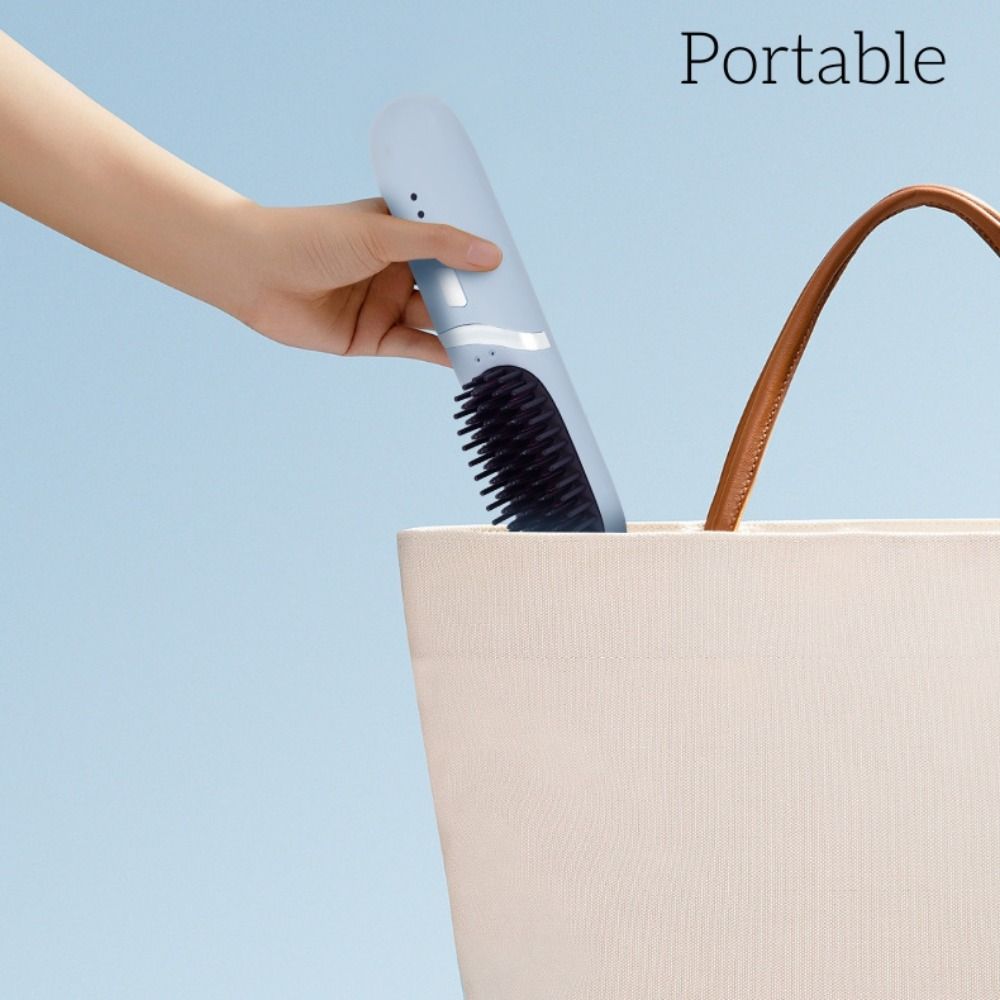 Straight Roll Dual-Purpose Charging Straight Hair Comb Electric Hot Comb  Straight and Curly Hair