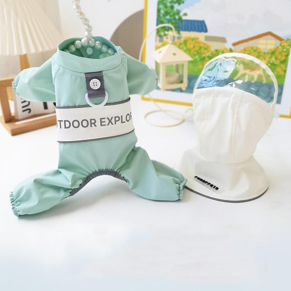 

Необрастающий дождевик для собак, ветрозащитный дождевик с капюшоном для собак, дождевик для собак, одежда для собак для активного отдыха XL циан