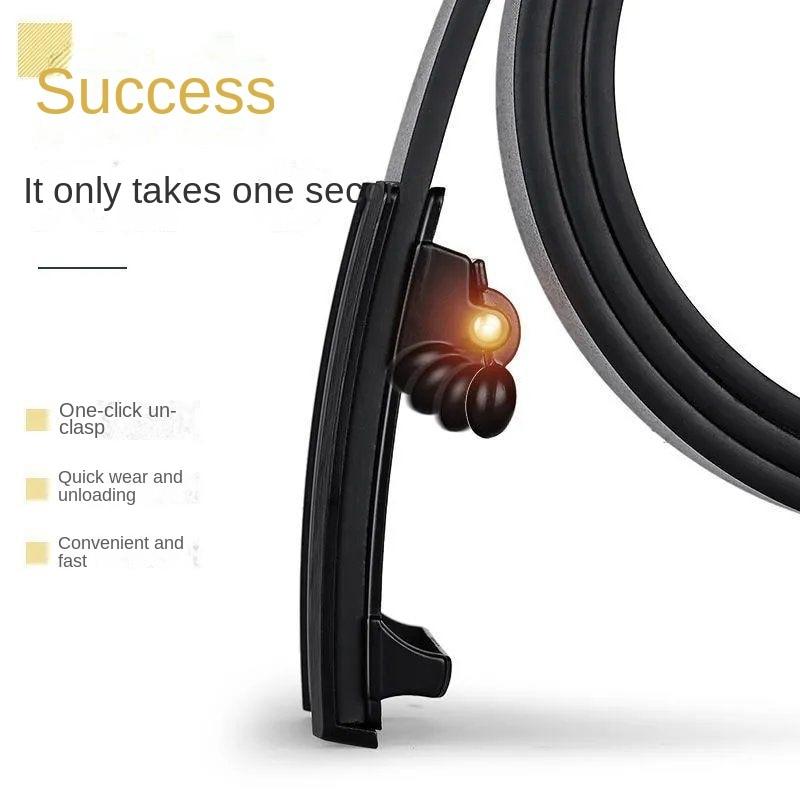 Paul  Belt Men Leather Automatic Buckle Belt Pure Cowhide Young People Casual Personality Korean Version of The Trend of The Trouser Belt