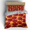 Fette di pepperoni su pizza al formaggio Set Biancheria da Letto Stampata 1 Copripiumino 2 Federe per Adulti e Bambini Regalo di Lusso Misura Matrimoniale