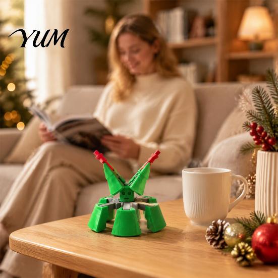 Creative Stocking Stuffers Christmas Tree Fidget Toy, 3D Printed Flexible Sensory Decompression Transformation Interactive Gifts Figurine for