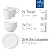 Набор для завтрака Villeroy & Boch Manufacture Rock blanc, 6 предметов (1042409072)