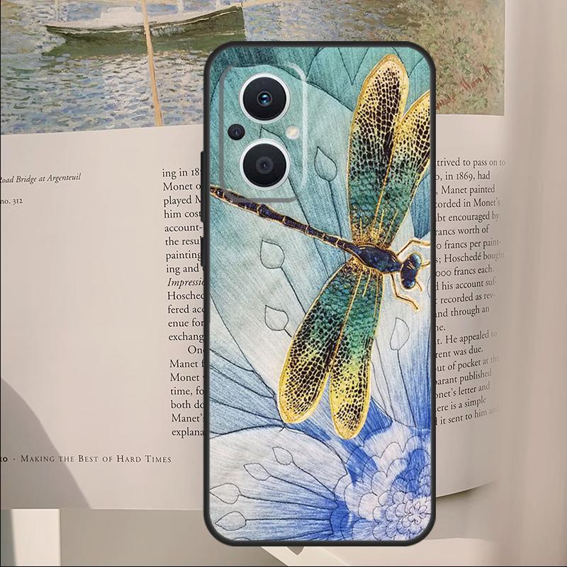 Dragonfly Cover For OPPO Reno 14 13 11 10 Pro 12F 11F 13F 14F 7 8 Lite OPPO Find X6 X5 X8 X9 Pro Case