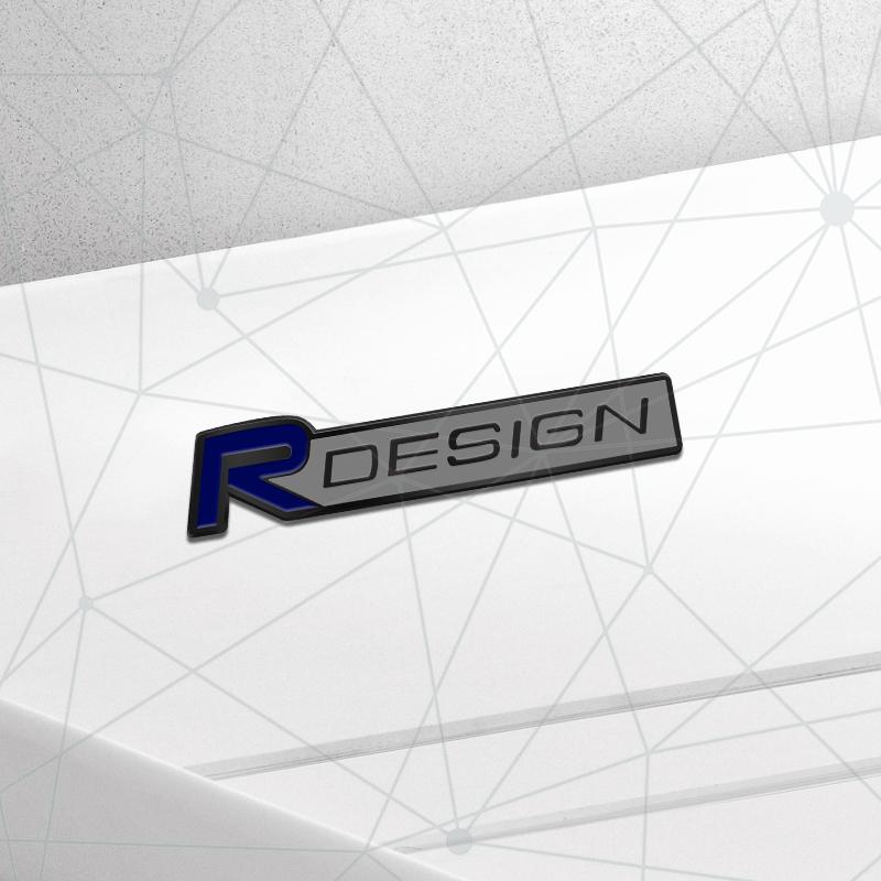 cpbkt6 3D Auto Metal R DESIGN Grille Badge Car Rear Trunk Emblem Sticker Decor For Volvo S60 V60 C30 XC90 XC60 XC40 V50 S90 V90 V70 S40
