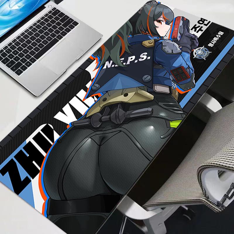Large Gaming Mousepads Zenless Zone Zero Zhu Yuan Computer Soft Mousepad X Desk Pads For PC Keyboard Mats nonslipTable Rug