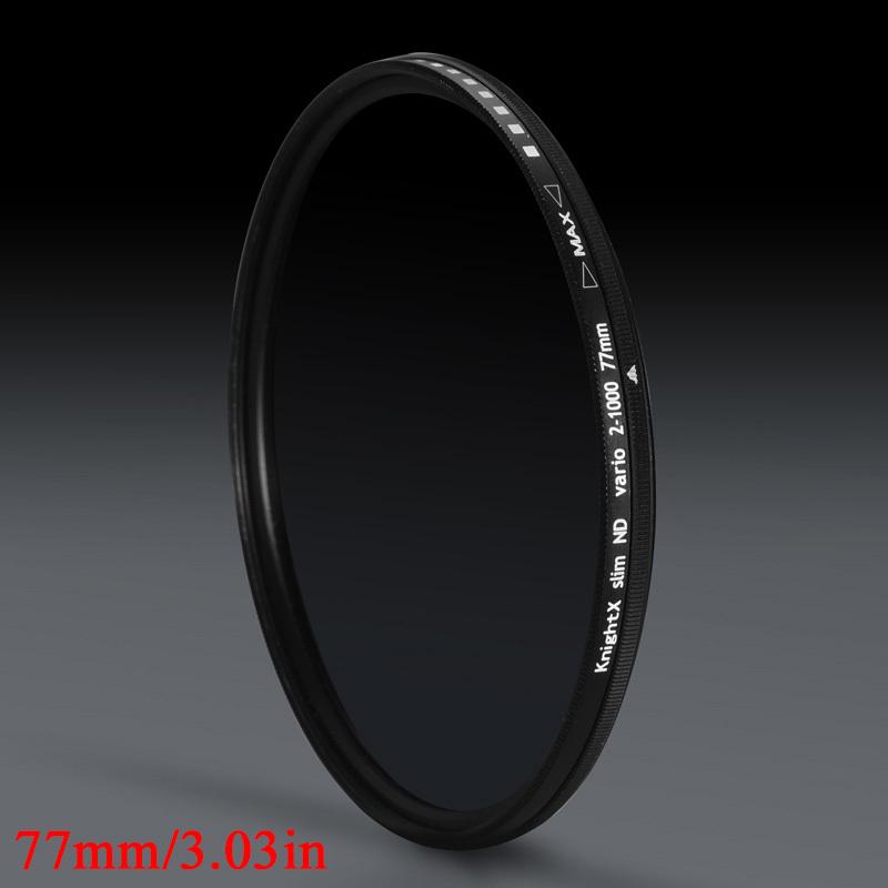 KnightX ND2-1000 Adjustable Neutral Density DSLR Camera Lens Filter Accessories 58 Mm 67mm 72mm For Nikon D5300
