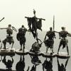 Copper Skeleton Legion Figurines Miniature Decoration Retro Metal Skull Soldier Army Statue Desk Toy Ornament