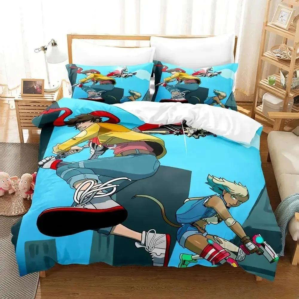 3D Cartoon H-Hi-Fi Rush Bedding Set, Teen and Adult Duvet Cover and Pillowcase Single/Double, Bedroom Decor, Gift