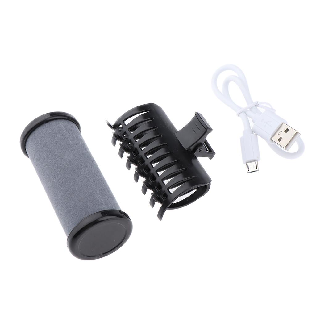 Hair Travel Roller with Clip Electric Heating - Black, as described
