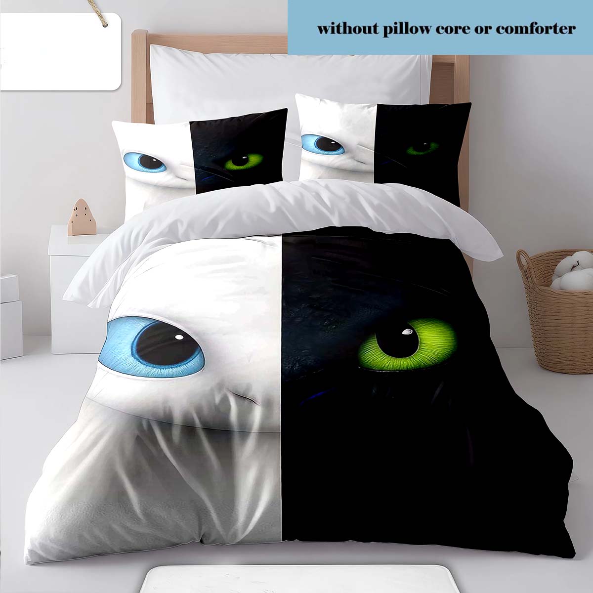 Black Dragon Duvet Cover Set Gothic Fantasy Dragon Bedding Quilt Cover Pillowcase Home Decor -QJY 135x200cm