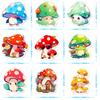 50 Hand-painted Mushroom Stickers Psychedelic Retro Cute Mushroom Cute Colorful Doodle Stickers