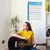 Tableau d'accords de guitare Affiche éducative de musique 56 cartes du manche de guitare pour apprendre la guitare acoustique et électrique