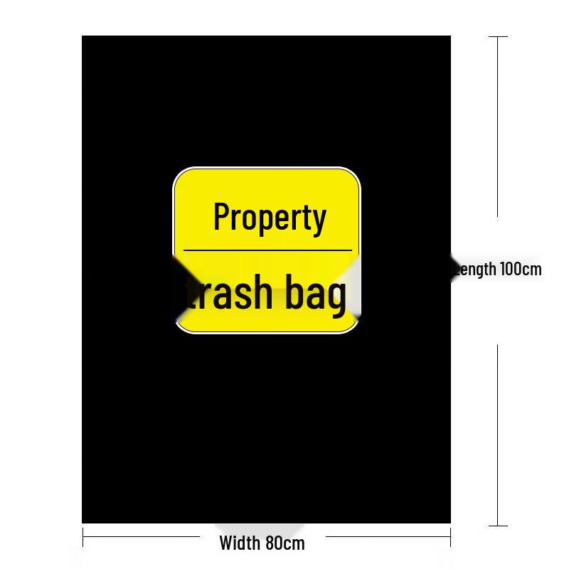 Thickened Flat-Mouth Black Garbage Bags