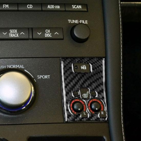 Real Carbon Fiber Car Console Sport Mode Cover Trim For Lexus CT200h 2011-2017