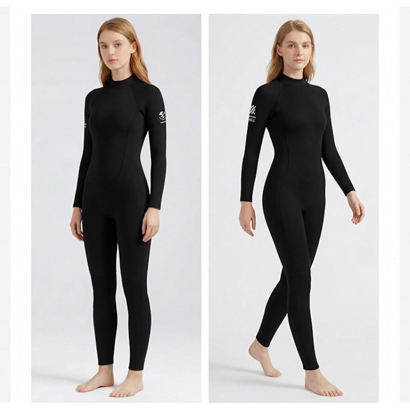 Muta Completa da 3mm Donna Termica in Neoprene Muta da Subacquea Snorkeling Surf Costume da Bagno Uso Estivo Invernale