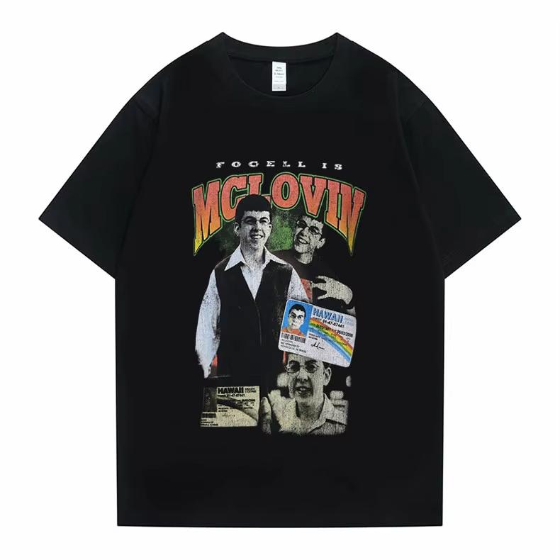 Mclovin Superded Herren Baumwoll-T-Shirt Sommer Herren Damen Harajuku Kurzarm Lustiges Geburtstagsgeschenk für Mann Print Kunst T-Shirts Oberteile