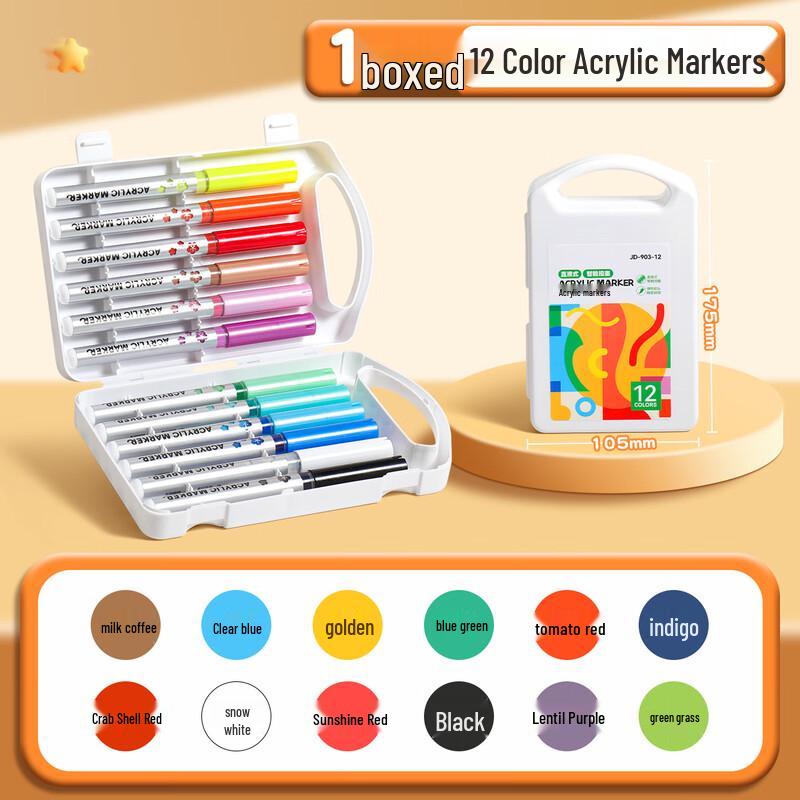 Acrylic Soft-Tip Marker Pen Set