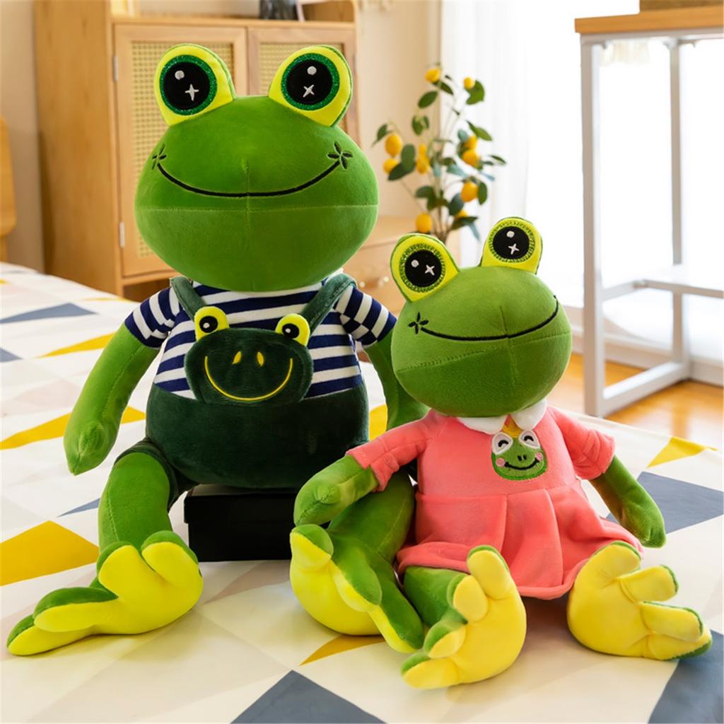 20CM Couple Frog Doll Green Dragon Coach Frog Doll Toy Doll Holiday Gift