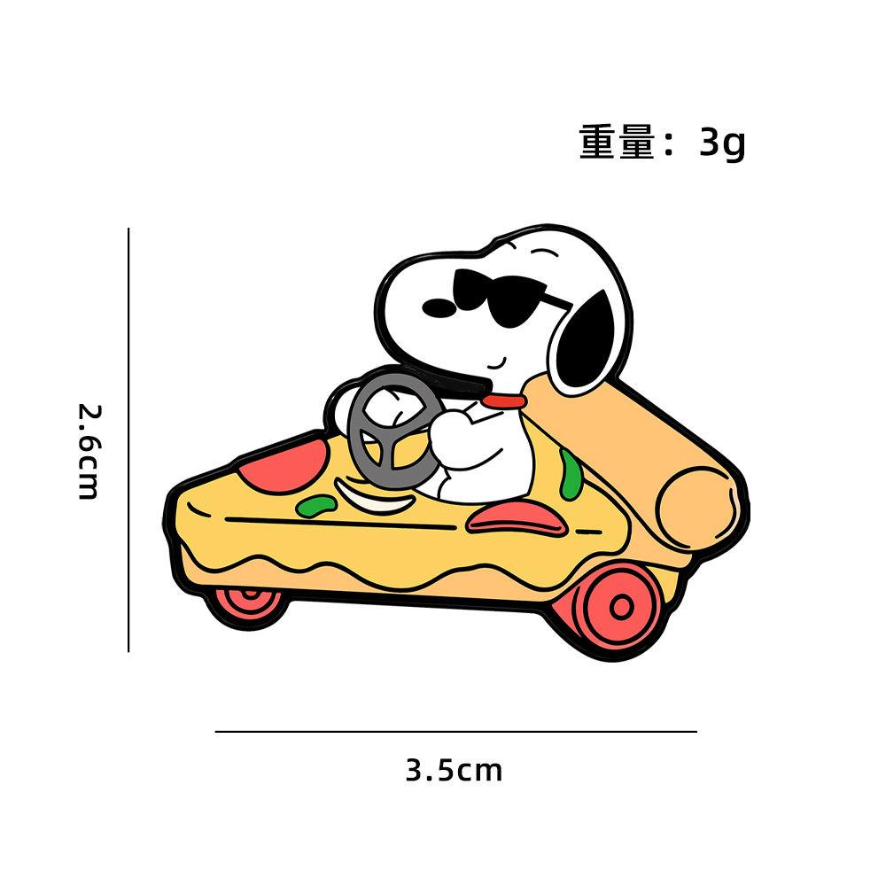 Cute cartoon Snoopy series metal badge set brooch creative animation children's gift accessories