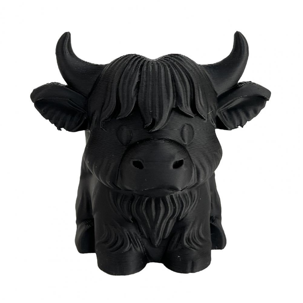 Studentrumsorganisatör Highland Ko Pennställ Skrivbordsorganisatör Söt Gårdsmiljö Sminkborstkopp Toalettbordstillbehör Gåva till Koälskare