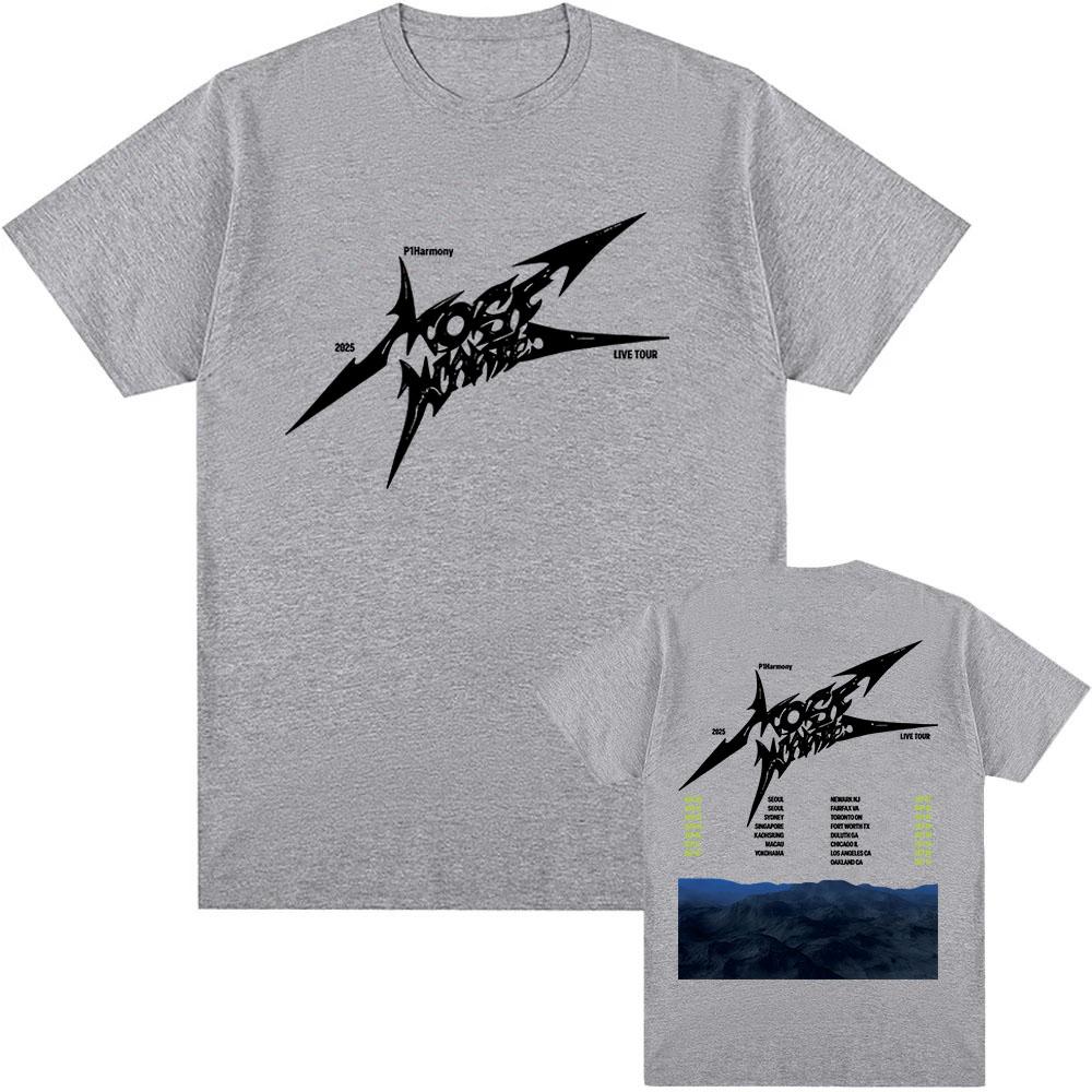 

P1Harmony Live Tour 2025 Футболки Бавовняна Вільна Чоловіча Футболка Повсякденна Мода Унісекс Вуличний Одяг Хіп-Хоп Корейський Стиль Чоловіча Футболка Футболка L
