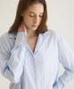 Oteumilkape Relaxed Open Collar Blouse - Sky Blue