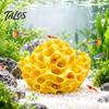 Fish Breeding Cave Aquarium Shrimp Cave, 3D Printed Honeycomb Betta Hide, Tank Ground Hideout, Porous Sphere Shelter for Guppy Small