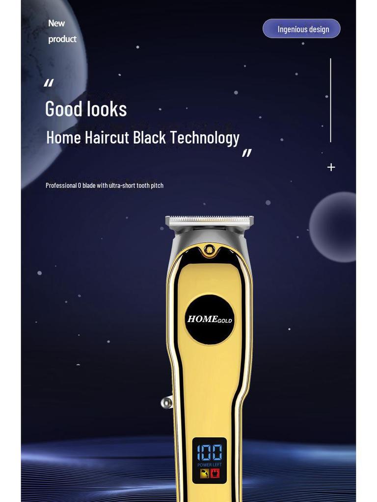 Silent USB Rechargeable Hair Clipper - Special Oil, Electric, Home Use, Professional Edge Cutter