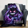 Customizable Gengar1 Throw Blanket – Personalized Name, All-Season Cozy Snug Blanket, Machine Washable, Personalized Blanket