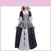 Elegant Black And White Alice In Wonderland Chess Queen Costume Perfect For Halloween